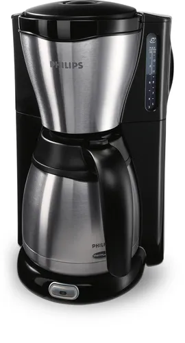 Philips Café Gaia HD7546 Kaffeemaschine - Metall/Schwarz - Filterkaffeemaschine mit modernem Design, bietet aromatischen Kaffeegenuss und eine praktische Warmhaltefunktion für lange Genussmomente.