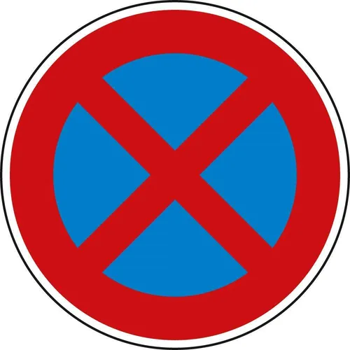 Verkehrszeichen Absolutes Halteverbot Nr. 283 | Ø 600mm, Alu 2mm, RA1 | Original Verkehrsschild nach StVO mit RAL Gütezeichen | Schild Halteverbot | Dreifke®