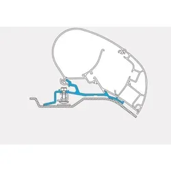 Dometic PerfectRoof Markisen-Adapter für Ducato/Jumper/Boxer 018 (H2) - Passgenauer Dachmarkisenadapter für Fiat Ducato, Citroen Jumper und Peugeot Boxer. Sichere Montage der Dometic Markisen PR 2000 und PR 2500, einfach und stabil.