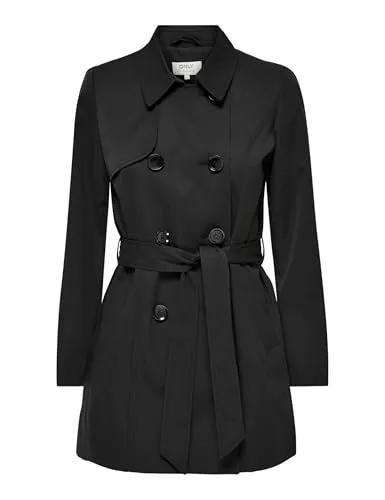 ONLVALERIE Trenchcoat OTW NOOS - Femininer Damenmantel für die Übergangszeit, Regular Fit mit klassischem Reverskragen und Gürtel – stilvoll und vielseitig für jeden Anlass.
