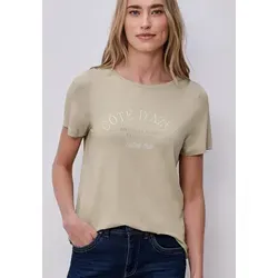 Street One T-Shirt Wording Cobble Stone 42 - Bequemes Jerseyshirt mit Rundhalsausschnitt und kurzem Arm. Perfekt für den lässigen Look, mit idealen Maßen für höchsten Tragekomfort.