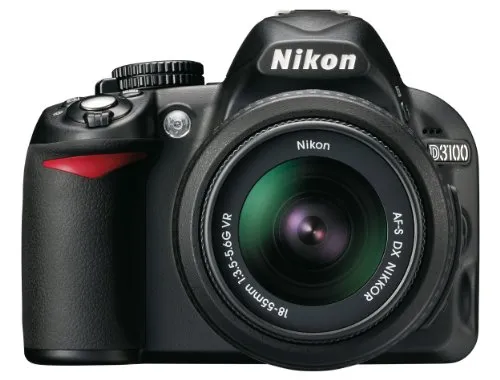 Nikon D3100 SLR-Digitalkamera (14 Megapixel, Live View, Full-HD-Videofunktion) Kit inkl. AF-S DX 18-55 mm VR Objektiv + 55-200 mm VR Objektiv