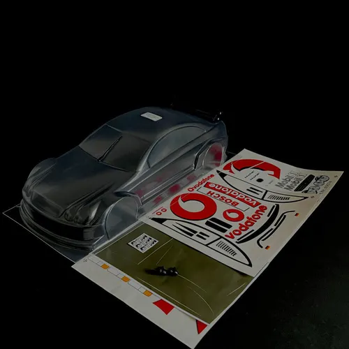 RC Car Karosserie 1:10 unlackiert AMG Mercedes Benz CLK Dekor Vodafone DTM 2002