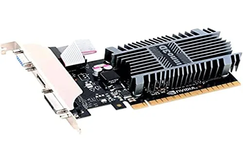 Inno3D GeForce GT 710 LP - Passivkühlung Grafikkarte - Grafikkarten mit 2GB DDR3 Speicher und passiver Kühlung, ideal für geräuschsensible Umgebungen und energieeffizient im Betrieb.