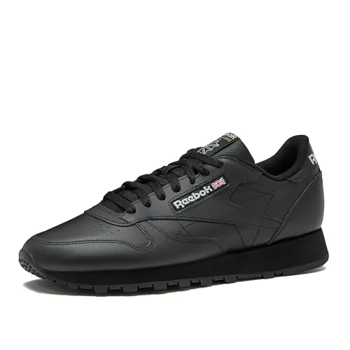 Reebok Unisex Classic Leather Sneaker - Cblack Pugry5, 40 EU - Herren-Sneaker aus hochwertigem Leder mit Gummisohle für optimalen Komfort und zeitloses Design.
