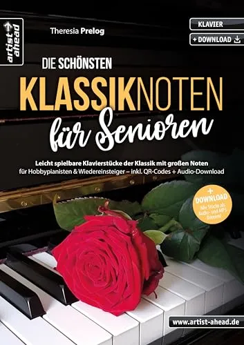 Die schönsten Klassiknoten für Senioren: Großdruck Klavierstücke - Entdecken Sie leicht spielbare Klavierstücke der Klassik im Großdruck – ideal für Hobbypianisten und Wiedereinsteiger. Inklusive QR-Codes für Audio-Downloads.
