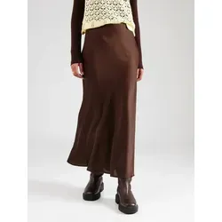 Vila A-Linien-Rock VIEllette in Schoko - Eleganter A-Linien-Rock aus 100% recyceltem Polyester, perfekt für jeden Anlass. Pflegeleicht und in zeitlosem Unifarben-Design, ideal für stilbewusste Frauen.