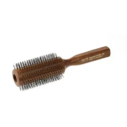 Keller Round-Styler Rundbürste 109 ohne Noppen 36 mm / 57 mm - Ergonomische Rundbürste aus Buchenholz mit hitzebeständigen Nylonborsten für einfaches Styling. Ideal für den täglichen Einsatz bei jeder Frisur.