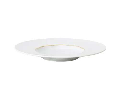 Rosenthal Pastateller Sonetto Oro 26 cm - Pastateller aus hochwertigem Porzellan mit luxuriöser Goldveredelung, ideal für elegante Tischgestaltungen und besondere Anlässe. Perfekte Tiefe für Pasta, Suppen und Saucengerichte.