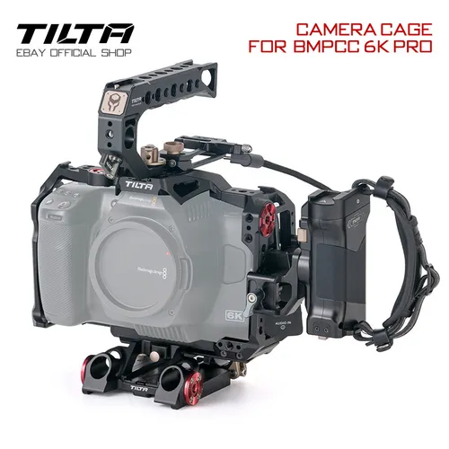 Tilta BMPCC 6K PRO Tactical Kamera Käfig für Blackmagic 4K/6K Pro - Robuster Kamera Käfig für die Blackmagic 4K/6K Pro, bietet optimalen Schutz und zahlreiche Befestigungsmöglichkeiten für Zubehör.