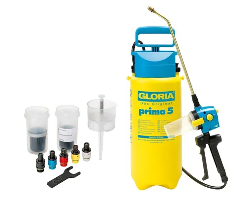 GLORIA Klick&Go Refill Komplettsystem | Gartenspritze mit Pflanzenschutz-Mischsystem |5 L Drucksprüher