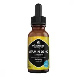 Vitamin D3 K2 1000 I.E./10 [my]g Tropfen - Arzneimittel zur Unterstützung der Knochengesundheit mit essenziellen Vitaminen D3 und K2, fördert die Calciumaufnahme und stärkt das Immunsystem.