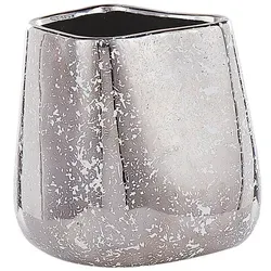 Beliani Dekovase, Silber, Stein, Mode, 20 cm, Dekoration, Vasen, Keramikvasen