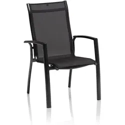 Kettler Legato Curve Stapelsessel - Anthrazit - Gartenstühle mit modernem Design und außergewöhnlichem Komfort, aus hochwertigem Aluminium und wetterfestem Outdoorgewebe – ideal für Terrasse, Balkon und Garten.