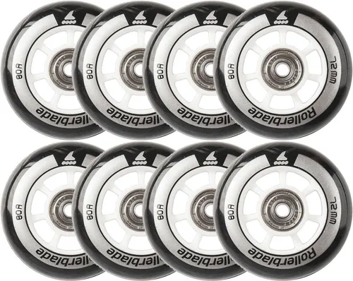 Rollerblade Unisex – Erwachsene 72 Mm/80a + Sg5 R - Hochwertige Ersatzräder - Inliner Zubehör mit 72mm Durchmesser, SG5 Lagern und einfachem Austausch für ein optimales Fahrgefühl.