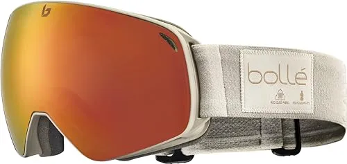 Bollé ECO Torus M Skibrille in Oatmeal Matte Sunrise S-M - Nachhaltige Skibrille mit 100 % UVA/UVB-Schutz und photochromatischen Gläsern für optimale Sichtverhältnisse. Ideal für Skifahrer, die Komfort und Umweltbewusstsein schätzen.