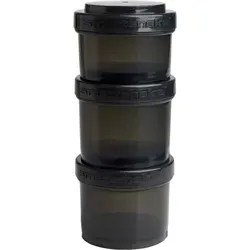 SmartShake Revive Storage Power Tower - Schwarz - Nahrungsergänzungsmittel Aufbewahrungslösungen: Stapelbare, auslaufsichere Behälter für effiziente Organisation, spülmaschinenfest und BPA-frei.