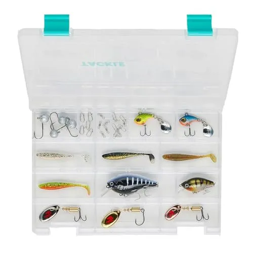 Fishing-King Tackle Box Barsch - Ködersets mit hochwertigen Kunstködern, ideal für erfolgreiche Angelausflüge auf Barsch.