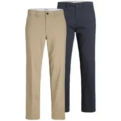 Chinohose JACK & JONES "JPSTKANE DAVE CHINO 2PK MP NOOS" - Herren-Stoffhosen in vorgewaschener Qualität, modisch und pflegeleicht – ideal für den Alltag oder Business-Meetings.