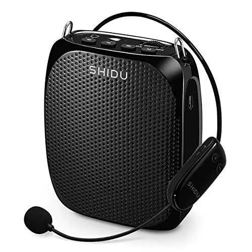 Shidu Wireless Voice Amplifier 10W - PA Komplettset mit 10W Leistung, ideal für Lehrer und Trainer; bietet klaren Klang, lange Akkulaufzeit von bis zu 12 Stunden und vielseitige Nutzungsmöglichkeiten.