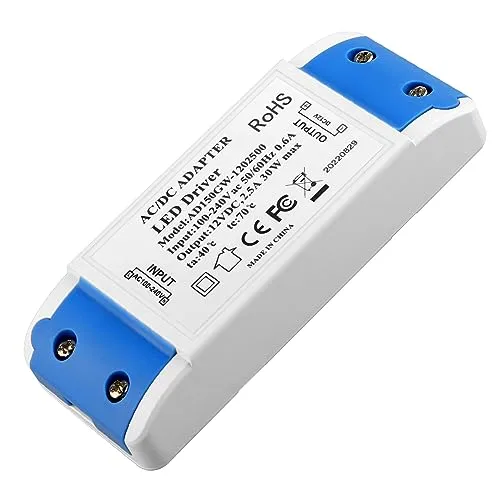 LED Transformator 12V 30W, flimmerfrei und geräuschlos - Hochwertiges Schaltnetzteil für LED-Beleuchtung mit 30 Watt Leistung, ohne Mindestlast. Ideal für verschiedene LED-Anwendungen, staub- und feuchtigkeitsgeschützt. Sicher und zuverlässig im Innenbereich.