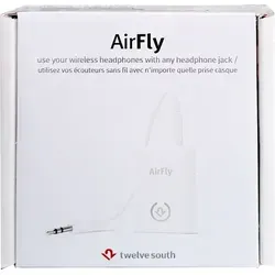 AirFly Bluetooth Sender für Kopfhörer - Twelve South 12-1801/B - Transmitter für kabelloses Audio-Streaming, ideal für Reisen und Fitness, kompatibel mit AirPods und anderen Bluetooth-Kopfhörern.