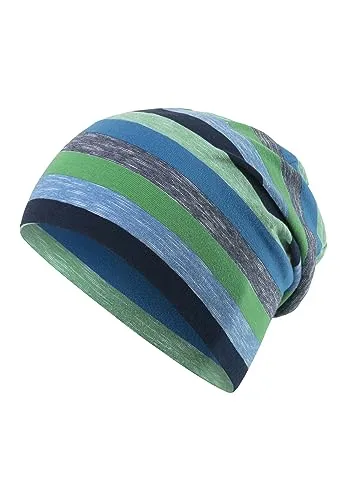 Sterntaler Beanie Streifen – Mütze aus Singlejersey mit tollem Farbverlauf – Jungen UV-Schutz 50+ Beanie – Lässige geringelte Mütze – Übergangsmütze Baby & Kind – marine, Größe 51
