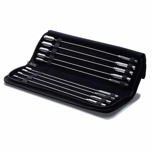 Dilatoren Set nach Bakes, 9-teilig aus Edelstahl - Hochwertiges 9-teiliges Dilatoren Set aus rostfreiem Edelstahl, ideal für medizinische und therapeutische Anwendungen. Ergonomisches Design für einfache Handhabung und präzise Anwendung, geliefert in einem eleganten Etui.