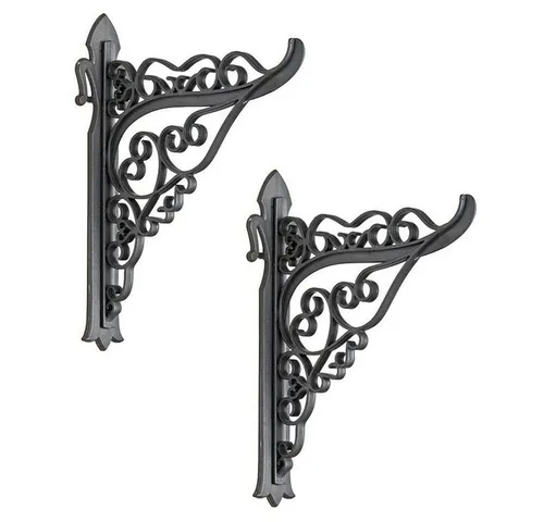 GarPet Blumenkastenhalter 2 St. Wandhalterung für Blumen Ampel Halter Halterung Haken Wand