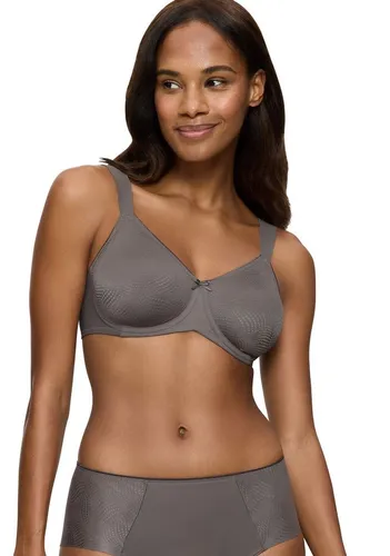 Triumph Damen Essential Minimizer T W X Bra, Pigeon Grey, 70C - Minimizer-BH für Damen, reduziert optisch die Brust um eine Cup-Größe und bietet maximalen Halt durch spezielle Bügel und bequeme, verstellbare Träger.