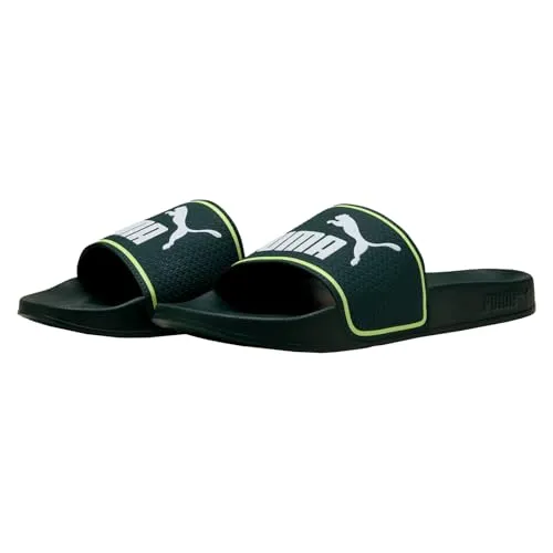 PUMA Unisex Leadcat 2.0 Schiebe-Sandalen, Green Terrain Weiß Fizzy Light, 39 EU - Wanderschuhe mit gepolstertem Synthetikriemen und geformter CMEVA-Außensohle für optimalen Komfort und Strapazierfähigkeit - ideal für Outdoor-Aktivitäten.