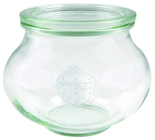 WECK Gläser Schmuckgläser #901 500 ml - 6 Stück mit Klammern und Gummis - Einmachgläser in eleganter Tulpenform, perfekt für Desserts und Marmeladen, inklusive Klammern und Gummis für sicheres Verschließen.