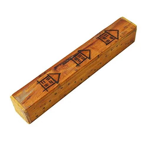 A-Star Handgefertigter, authentischer Holz-Regenstab, Holzblock – 25 cm – Instrument mit Klangeffekt