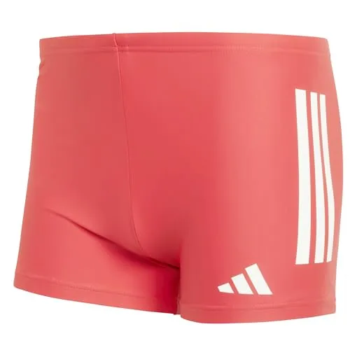 adidas Performance Badehose 3S BLD BOXER rot - Sportliche Badehose in Semi Lucid Red/White, Größe 10, aus 78% Polyamid und 22% Elasthan. Ideal für aktive Schwimmer, maschinenwaschbar und bequem für den täglichen Einsatz.