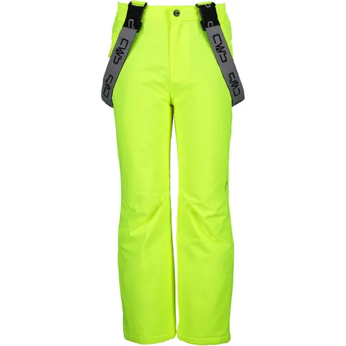 CMP Latzhosen für Kinder - Gelbes Fluo, Größe 92 - Skihosen mit Clima Protect Technologie, die Wasserdichtigkeit (WP 10.000) und Atmungsaktivität (MVP 10.000) bietet. Ideal für Komfort und Bewegungsfreiheit beim Skifahren.