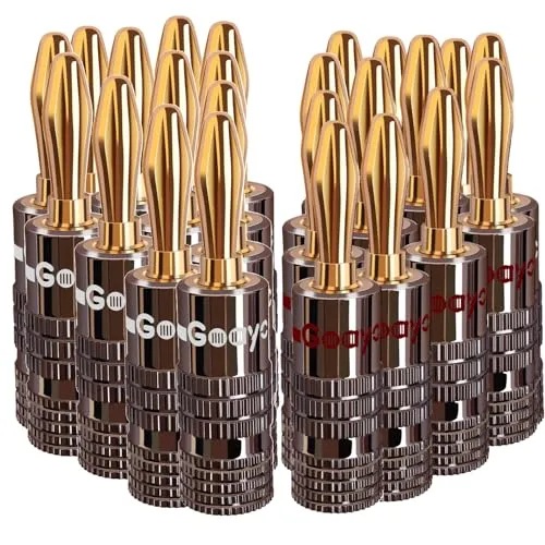 Goaycer Bananenstecker Lautsprecher 12 Paar für Lautsprecher Kabel von 0,5mm² bis 3.5mm²