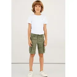 Name It Cargohose NKMRYAN REG TWI L SHORTS 6776-BA NOOS - grün - Kinderhosen aus 98% Baumwolle, windabweisend und mit elastischem Bund für perfekten Sitz, ideal für aktive Kinder.