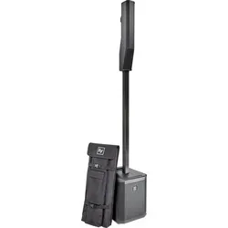 EV EVOLVE 30M - Transportables Säulenlautsprechersystem - Lautsprecher mit 10" Basstreiber und 6x 2,8" Hochtontreibern; einfache Installation durch integrierte Verkabelung und Bluetooth-Streaming; ideal für Events und mobile Anwendungen.