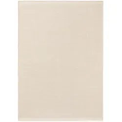 benuta Pure Wollteppich, Weiß, Textil, Beton Optik, Rechteckig, 200x300 cm, Care & Fair, Handmade in India, pflegeleicht, Teppiche & Böden, Teppiche, Naturteppiche