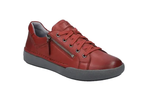 Josef Seibel Claire 13 Sneaker in Rot - Stylischer Sneaker in Größe 37 aus hochwertigem Leder, mit herausnehmbaren Innensohlen und rutschfester Gummisohle – ideal für den täglichen Komfort.