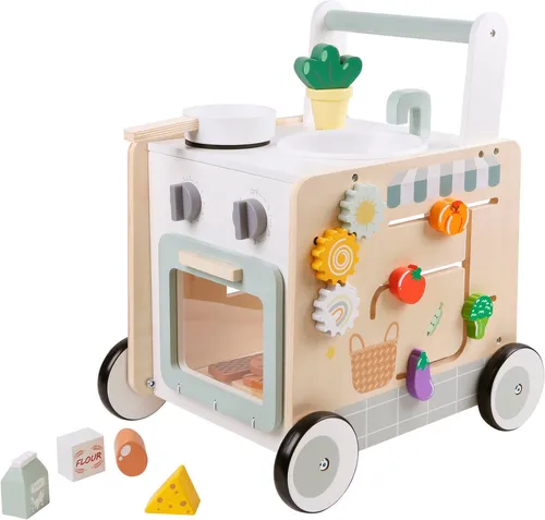 Bayer Chic 2000 Activity-Walker Lauflernwagen mit Spielküche aus Holz - Lauflernwagen mit integrierter Spielküche aus Holz, fördert spielerisch die motorischen Fähigkeiten und sorgt für stundenlangen Spielspaß.