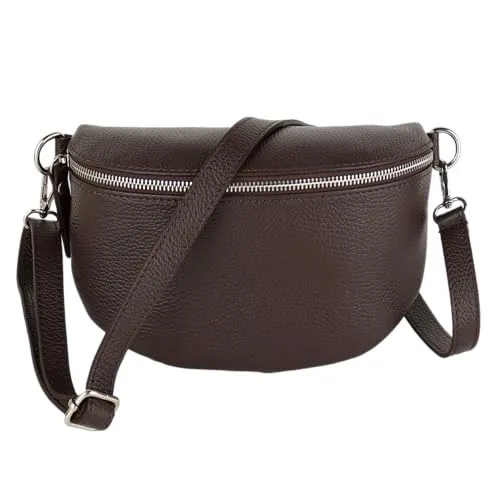 MIRROSI® Bauchtasche Damen aus Echtleder – Stilvolle Umhängetasche Made in Italy - Elegante Bauchtasche aus hochwertigem Echtleder, in 3 Größen erhältlich. Ideal für vielseitige Tragemöglichkeiten und überzeugt durch traditionelle Handwerkskunst und edles Design.