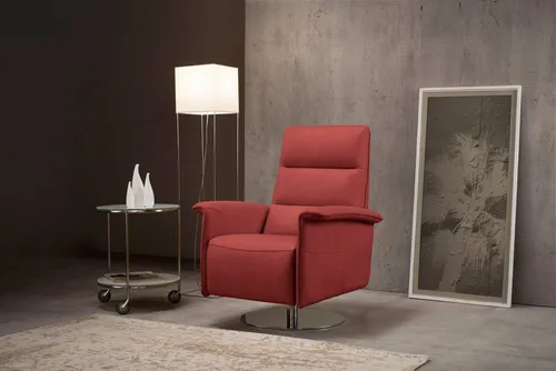 Egoitaliano Sessel Kelly Designsessel, Clubsessel & Relaxsessel, bequem, zeitlos elegant, drehbar, manuelle Relaxfunktion mit Push-Back-Mechanismus