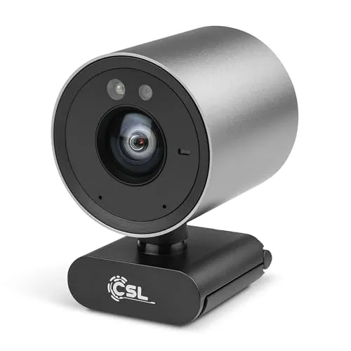 Windows Hello Kamera - CSL Hello DX6 Webcam, Infrarot-Tiefenkamera, 3840x2160@30Hz, integriertes Mikrofon, Videochat, 4K, Gesichtserkennung, Windows 11 Hello Login