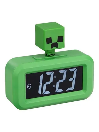 Paladone Minecraft Creeper Mini Wecker - Kompakter digitaler Wecker mit Creeper-Figur, ideal für Minecraft-Fans. Snooze-Funktion durch einfaches Antippen, batteriebetrieben für flexible Platzierung.