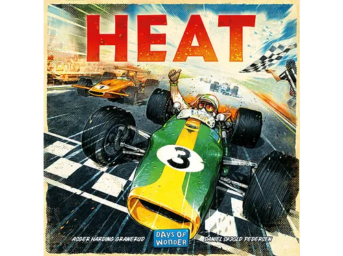 Days of Wonder Heat - Rennspiel für 1-6 Spieler, strategisches Fahrvergnügen der 1960er Jahre, ab 10 Jahren, 60 Minuten Spielzeit