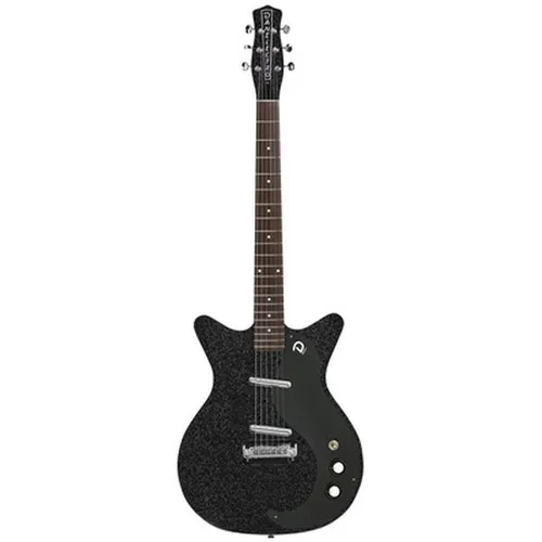Danelectro Blackout 59 Black Metalflake E-Gitarre - Gitarren mit einzigartigem Metalflake-Finish, semi-hollow Body und zwei NOS+ Lipstick® Pickups für unverwechselbare Lo-Fi Klänge.