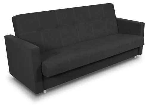 Schlafsofa Dave - Multifunktionales Sofa mit Schlaffunktion (Schwarz) - Praktisches Schlafsofa Dave mit Bettkasten und Klick-Klack-System. Ideal für Gästeübernachtungen. Hochwertige Materialien und modernes Design vereinen sich in diesem vielseitigen Möbelstück.