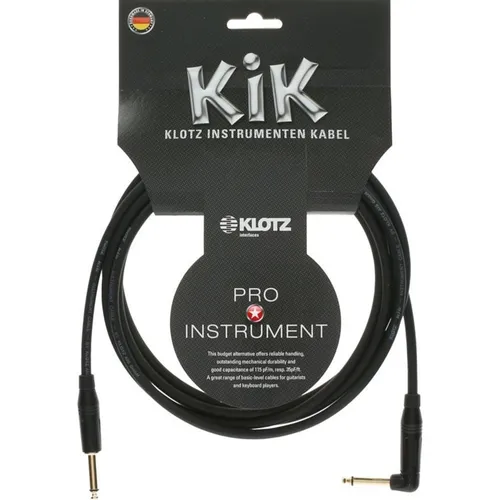 Klotz KIK Gold Instrument 9 Meter Schwarz - Winkel/Klinke