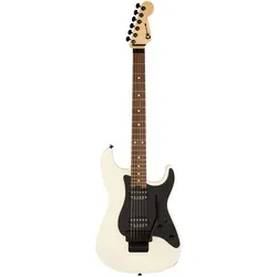 Charvel Pro-Mod San Dimas Style 1 HH FR RW Snow White Satin - Gitarren, ausgestattet mit hochwertigen Seymour Duncan Tonabnehmern für herausragenden Sound und Spielkomfort.